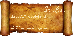 Szabó Csobád névjegykártya